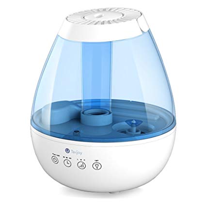 Tekjoy Cool Mist Humidifier, Premium Ultrasonic Humidifiers with 7 Night Light for Bedroom Baby, Whisper Quiet, Auto Shut-Off, 360° Outlet, Touch Panel, Timer, Filterless Vaporizer (BPA-Free)