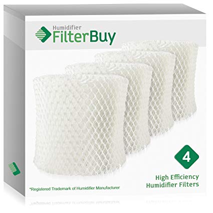 4 - FilterBuy Honeywell HC888 Replacement Filters. Compatible with Honeywell Filter C. Designed by FilterBuy to fit Honeywell HCM-890 & Duracraft DH888, DCM200 & DH890.