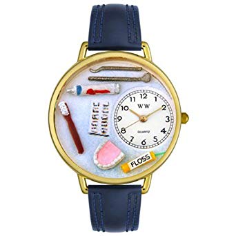 Whimsical Watches Unisex G0620001 Dentist Blue Leather Watch