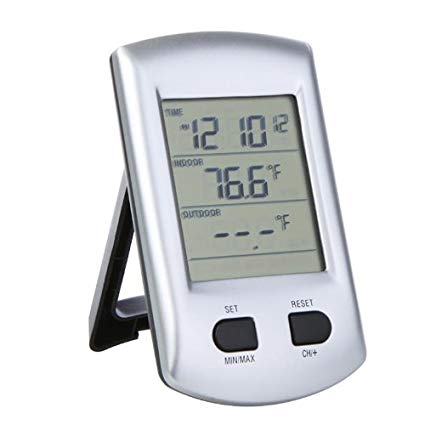 Indoor Outdoor LCD display Digital Wireless Thermometer Weather Station Clock For Home Garden