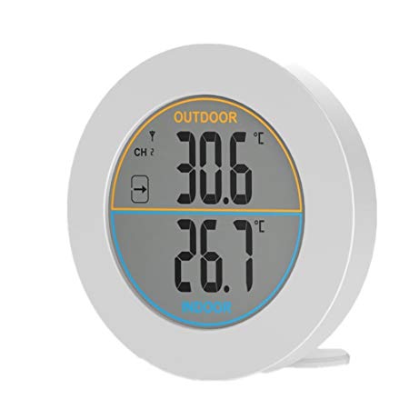 Round Hygrometer - Digital Hygrometer Indoor Thermometer Humidity Gauge Temperature Humidity Monitor Accurate Humidity Meter for Humidifiers Dehumidifiers Thermostat Home Office