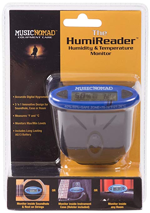 Music Nomad MN305 HumiReader Hygrometer, Humidity, and Temperature Monitor