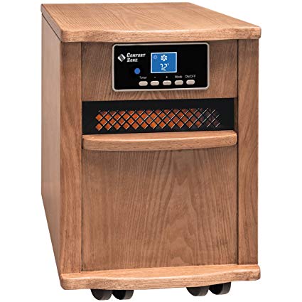 5 120 BTU Output Infrared Quartz Heater 1500 Watts in Oak