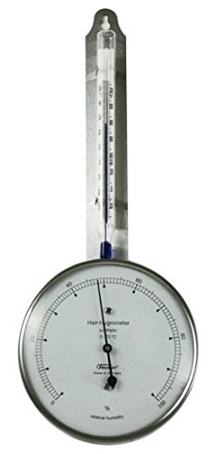 Ambient Weather Fischer 125-01 Instruments Laboratory Grade Indoor/Outdoor Thermometer with Synthetic Hair Hygrometer