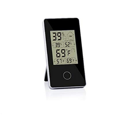 Londa Indoor Thermometer Hygrometer Monitor with Temperature Gauge and Home Comfort Monitor,Black