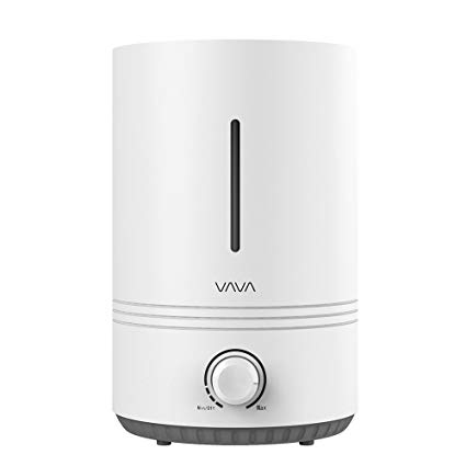 VAVA Top Fill Humidifier, Cool Mist Ultrasonic Humidifier, 17-36 Hours, Easy to Clean and Noiseless for Bedroom Nursery, with Blue Mood Light-(4.3L/1.1 Gallon,US 110V)