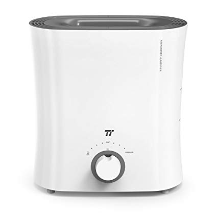 TaoTronics Evaporative Humidifier, Air Purifier, Germ-Free and Invisible Moisture with Wicking Filter, Top Fill Cool Mist Humidifiers for Bedroom, Office and Nursery -(2.5 L/0.66 gal, 110V)