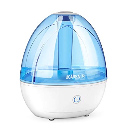 Cool Mist Humidifier - Super Quiet Humidifier for Baby Office, All Night Moisture Ultrasonic Air Humidifier for Bedroom, Powerful Mist, NO Wet Floor, Easy Use & Clean, Auto Shutoff Portable Humidifier