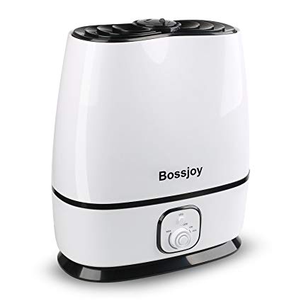 Ultrasonic Humidifier, Large Capacity Vaporizer Cool Mist Humidifier 6L for Baby Home Large Room Bedroom Babyroom Office Ultra Quiet, Auto Shut-off, Essential Oil Tray, High Mist Output, 360 Deg. Nozz