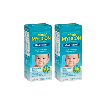 Mylicon Infants' Dye Free Gas Relief 100 Doses, 1 Fl Oz - 2 Boxes