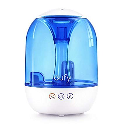 eufy Humos Air 1.0, Ultrasonic Cool Mist Humidifier with Ultra-Quiet Operation, Anti-Bacterial Water Warmer, 1.0 Gallon/4 Liter, Up to 20 Hours Use, Auto Shut-Off, Single-Room/Studio/Office Use