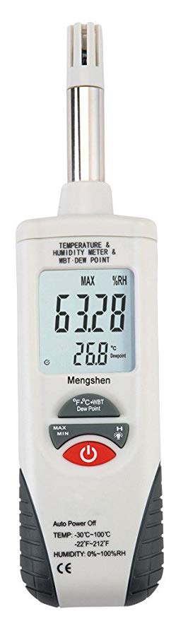 Mengshen Digital Humidity & Temperature Meter. Multi-function Thermometer & Hygrometer, with Wet Bulb/Dew Point, for Daily Use and Industray, M350