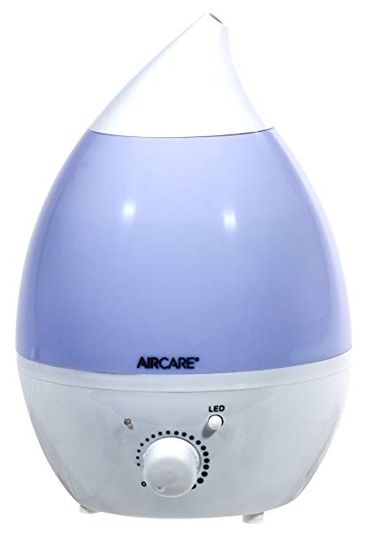 Essick Air AIRCARE AUV10AWHT Aurora Mini Ultrasonic Humidifier with Aroma Diffuser and Multicolor LED Night Light, White