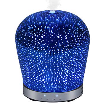 KEDSUM 200ml Aroma Essential Oil Diffuser, Ultrasonic Cool Mist Humidifier with 3D Effects 7 Color Changing...