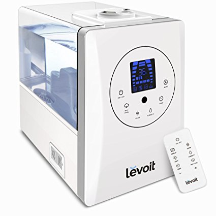 LEVOIT Humidifiers, 6L Warm and Cool Mist Ultrasonic Humidifier for Bedroom or Baby's Room with Remote and Humidity Monitor, Vaporizer for Large Room, Home, Waterless Auto Shut-off